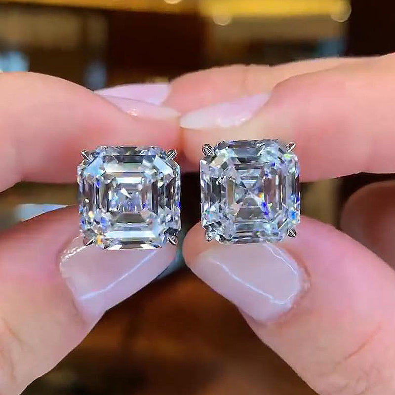 Noble Asscher Cut 2PC Jewelry Set