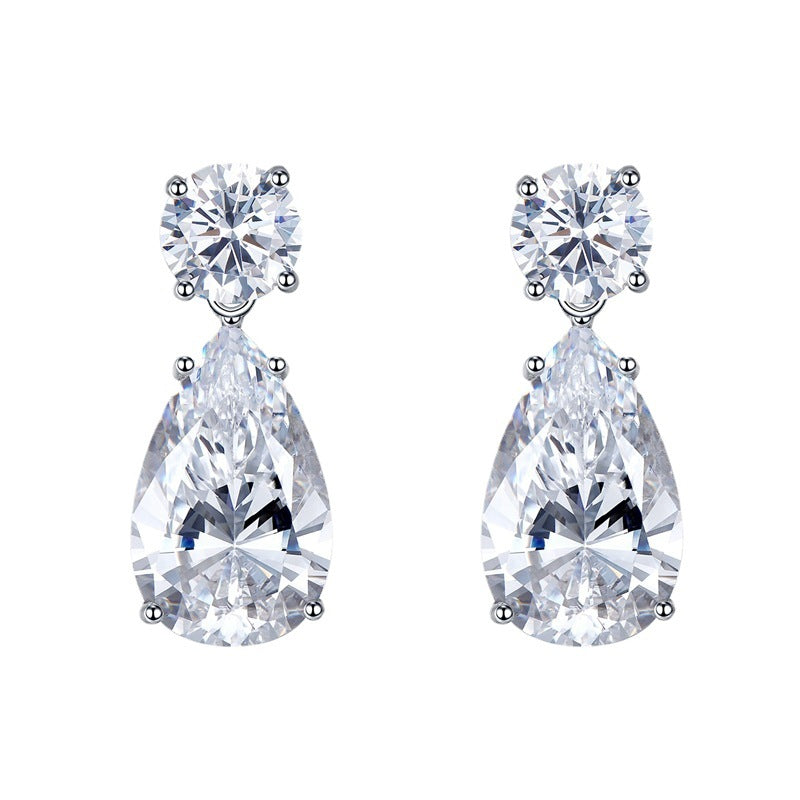 7.5Ct Precious Pear Cut Women's Earrings In Sterling Silver