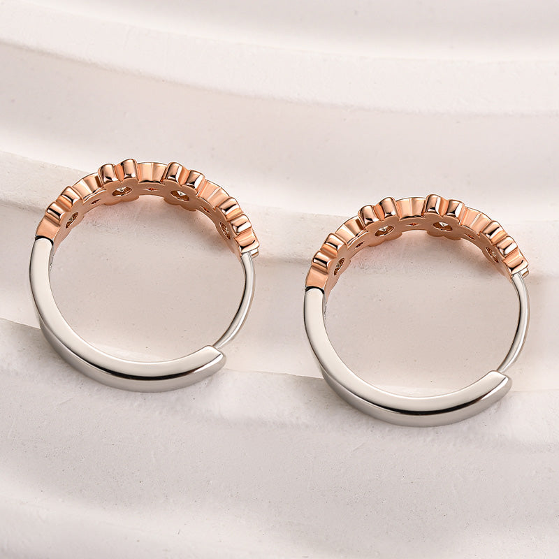 0.15Ct Moissanite Daisy Flower Earrings