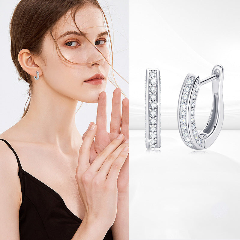 0.2Ct Moissanite Fashion Design Stud Earrings