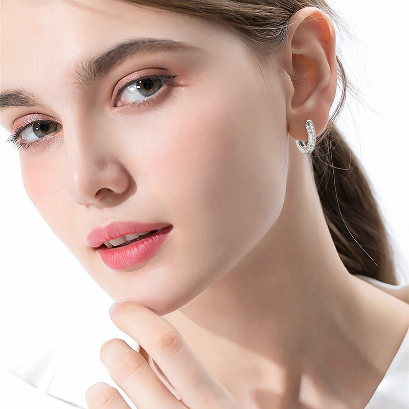 0.2Ct Moissanite Fashion Design Stud Earrings