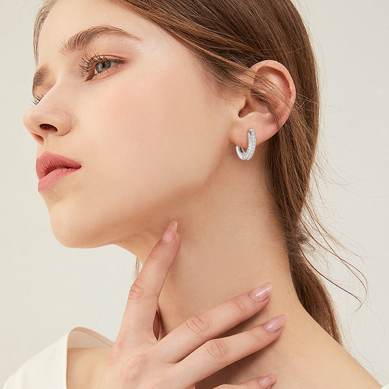0.2Ct Moissanite Fashion Design Stud Earrings