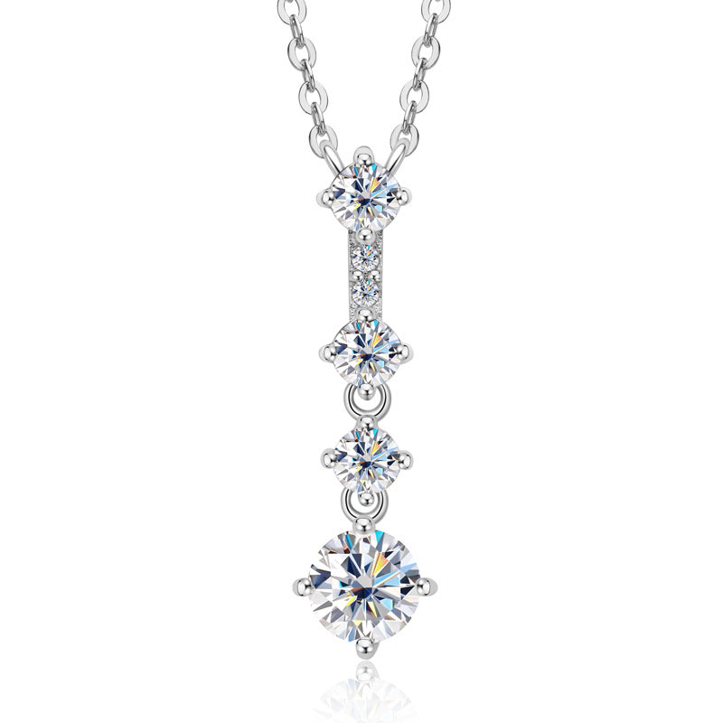 Round Cut Moissanite Pendant Necklace