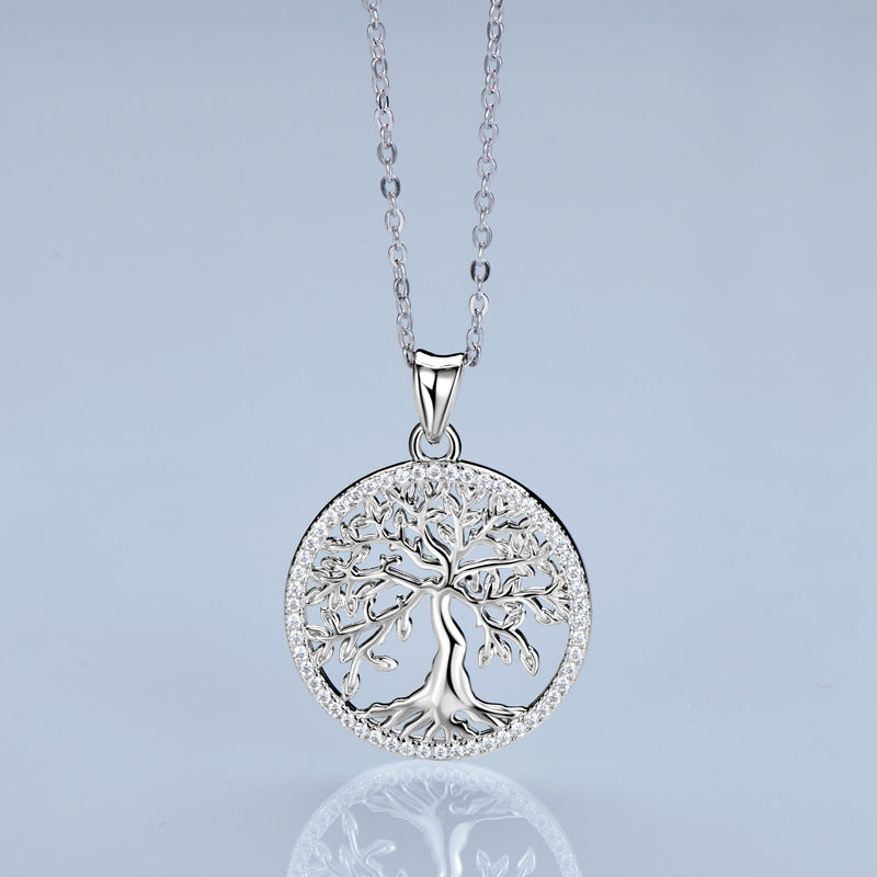Ahabobo Moissanite Creative Tree of Life Necklace
