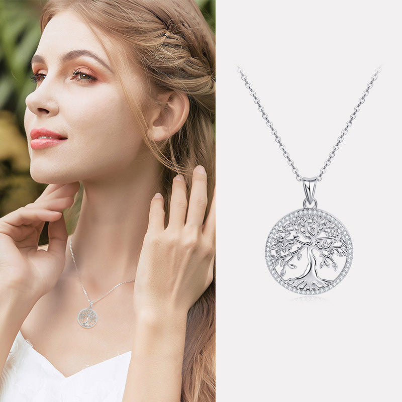 Ahabobo Moissanite Creative Tree of Life Necklace
