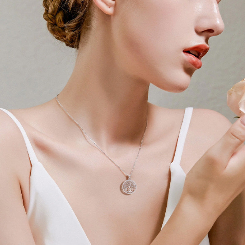 Ahabobo Moissanite Creative Tree of Life Necklace