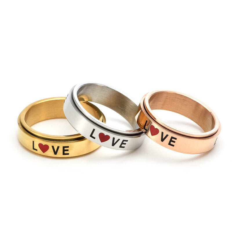 Personalized LOVE Tungsten Ring Anniversary Rings For Men