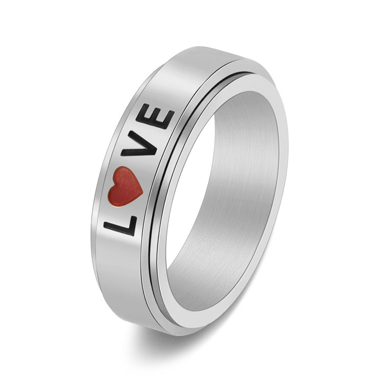 Personalized LOVE Tungsten Ring Anniversary Rings For Men