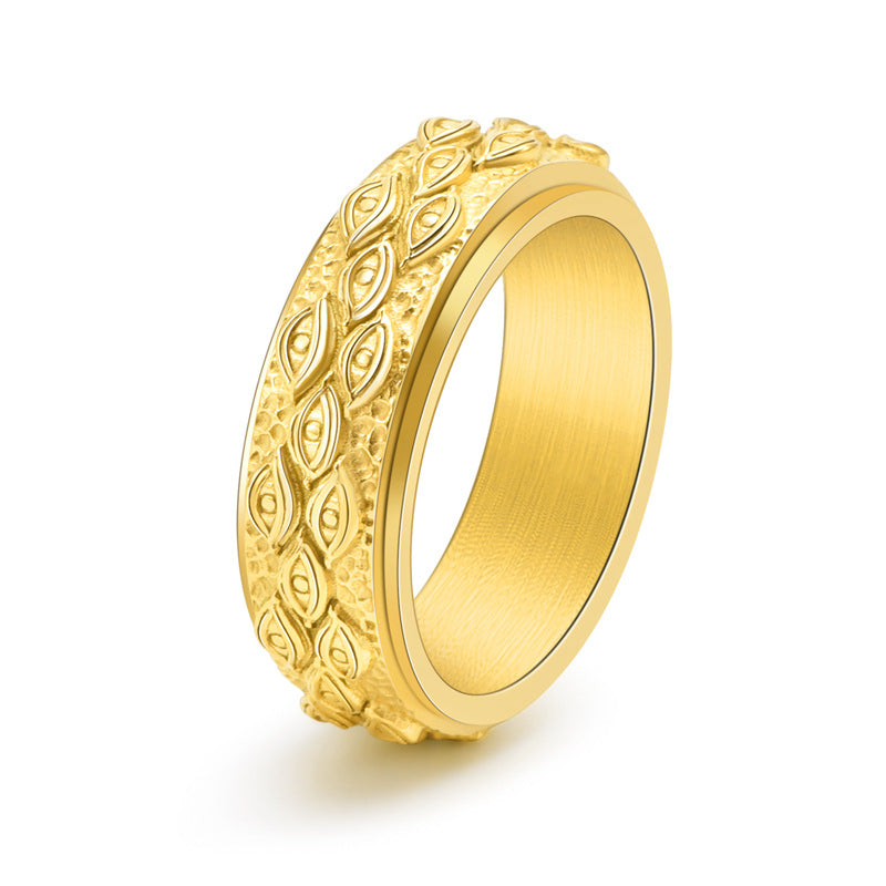 Tungsten Carbide The Eye of God Men's Wide Wedding Band