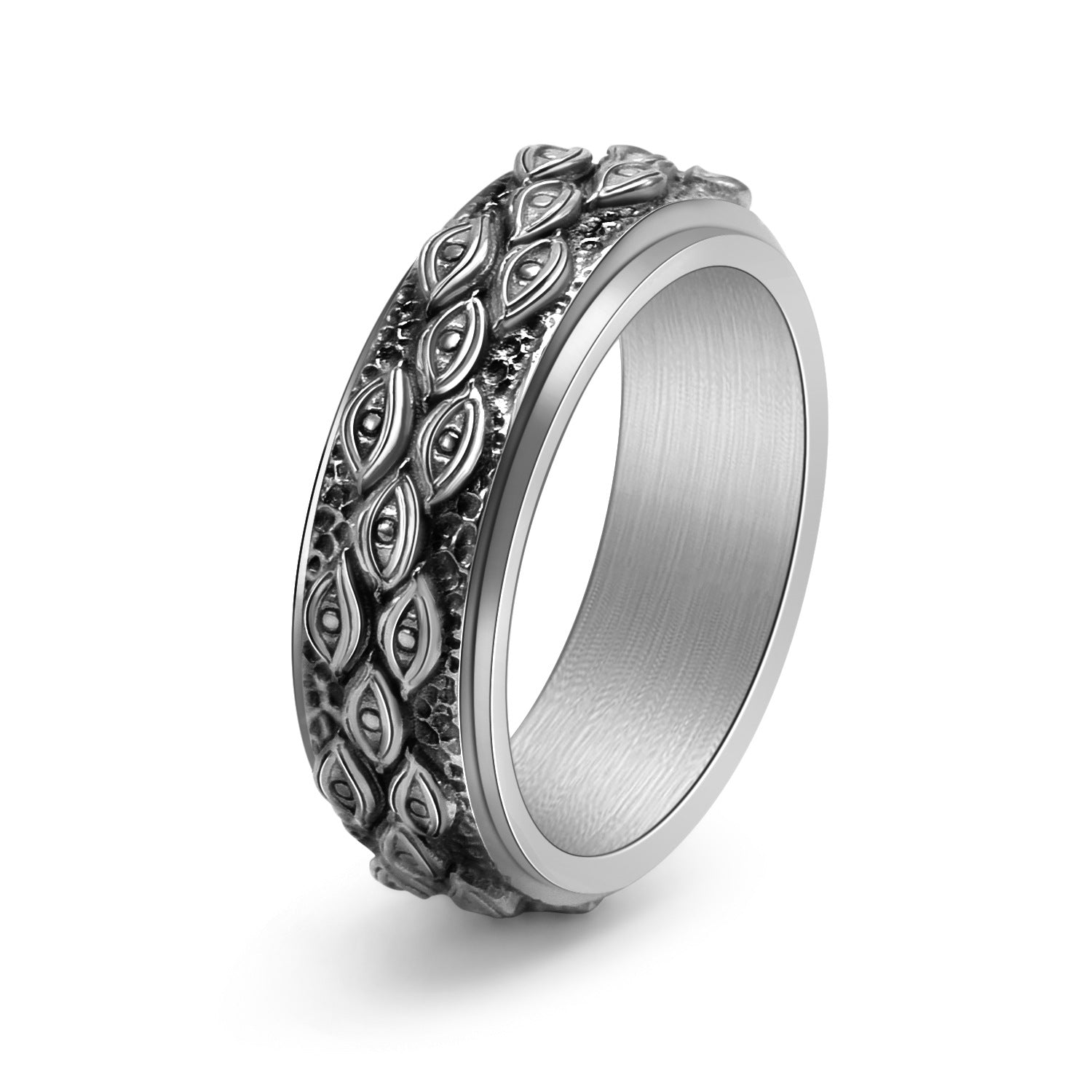 Tungsten Carbide The Eye of God Men's Wide Wedding Band