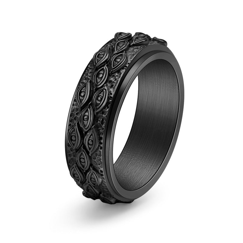 Tungsten Carbide The Eye of God Men's Wide Wedding Band