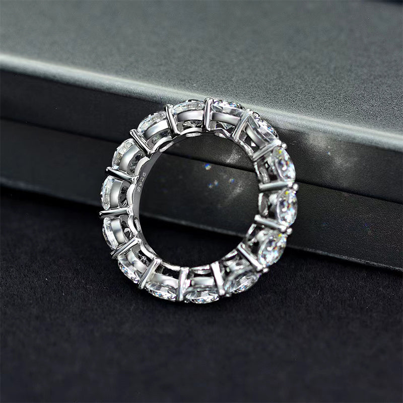 Classic Eternity Round Cut Women's Wedding Ring Band for Anniversary