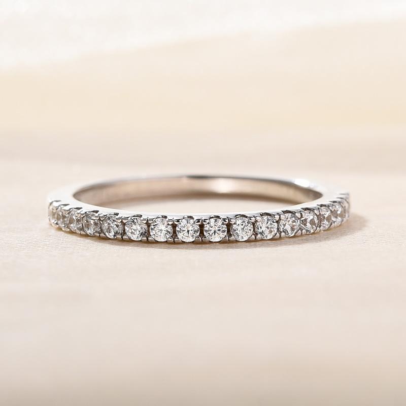 Stunning Women's 4PC Stackable Wedding Band Set In Sterling Silver