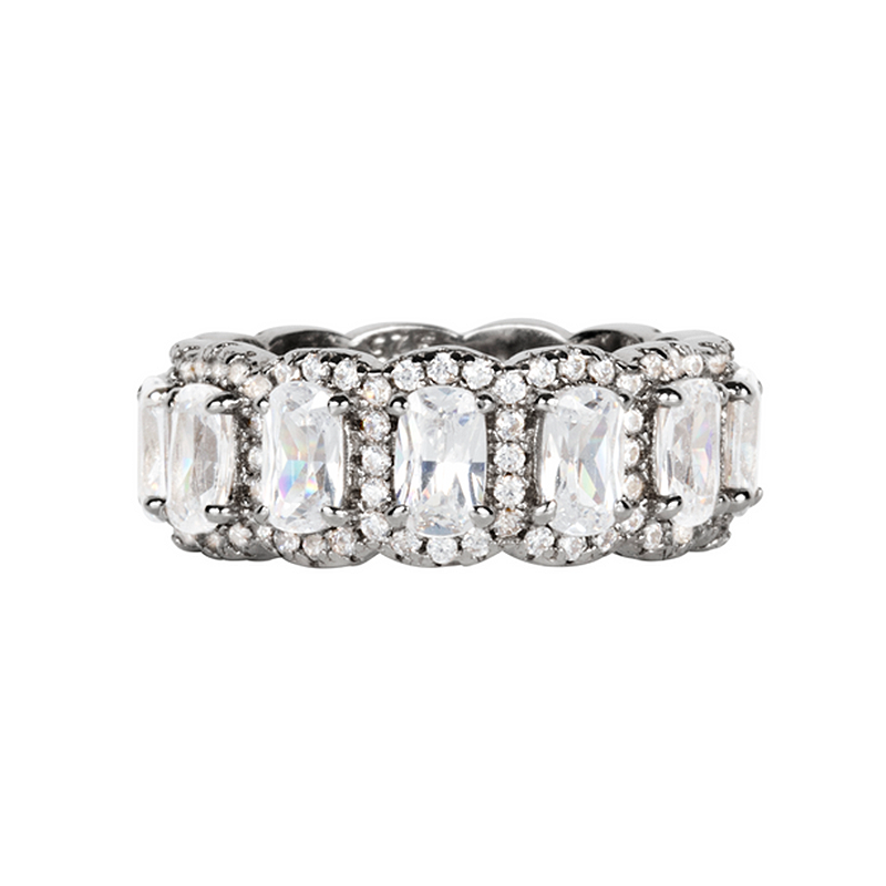 Gorgeous 5PC Cushion Cut Women's Wedding Band Set