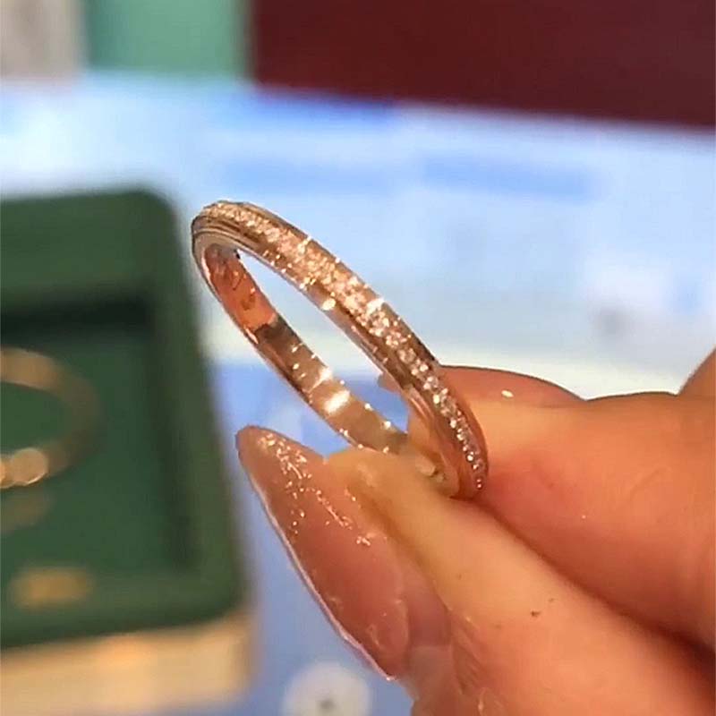 Desirable Yellow Gold Pave Wedding Band