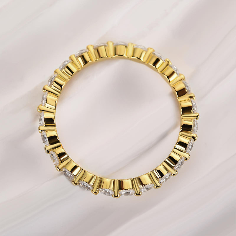Ahabobo Classic Full Round Cut Wedding Band