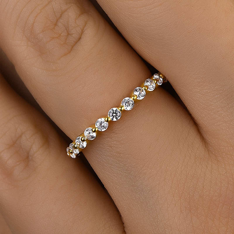 Ahabobo Classic Full Round Cut Wedding Band