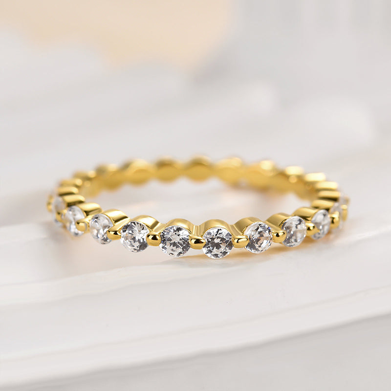 Ahabobo Classic Full Round Cut Wedding Band