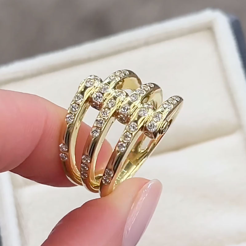 Ahabobo Unique X Criss Cross Wedding Band For Women In Sterling Silver