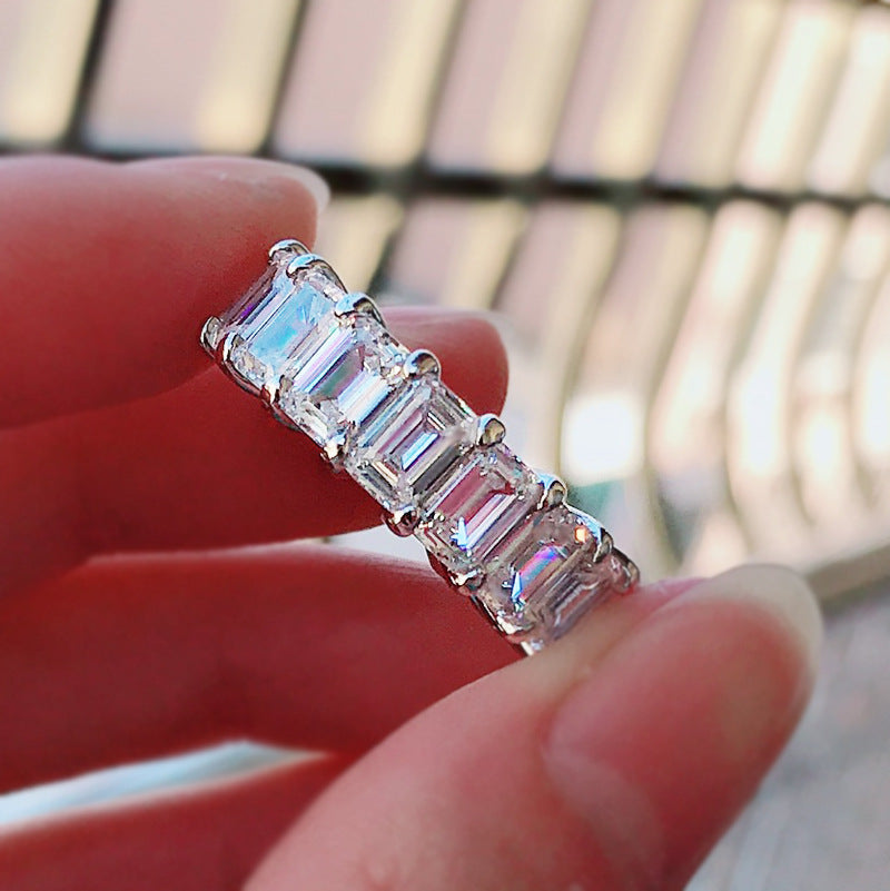 Eternity Sona Simulated Diamond Women's Wedding Band for Gifts