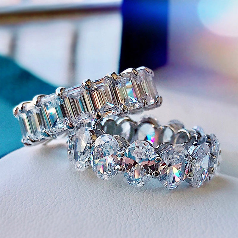 Eternity Sona Simulated Diamond Women's Wedding Band for Gifts
