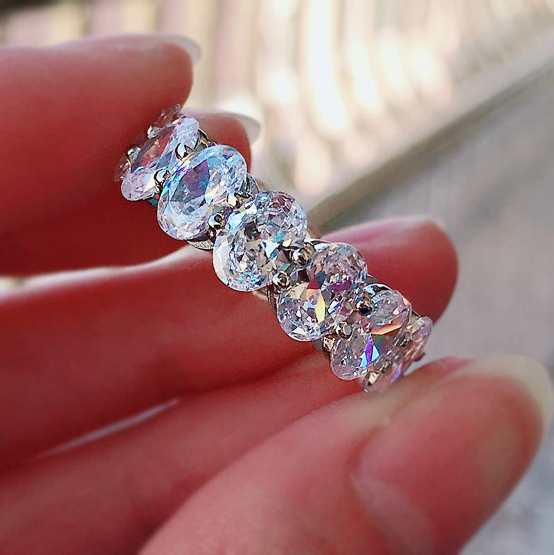 Eternity Sona Simulated Diamond Women's Wedding Band for Gifts