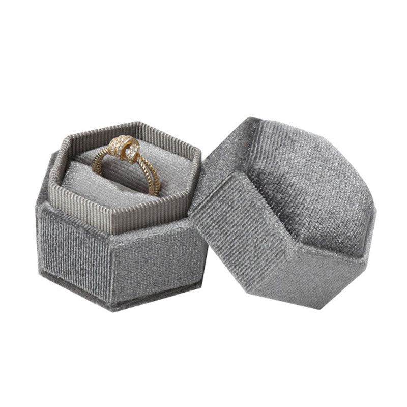 Ahabobo Octagonal Velvet Ring Box