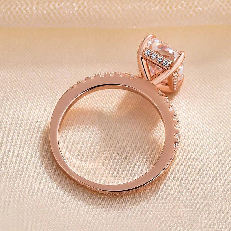 Elegant Radiant Cut Engagement Ring For Women In Sterling Silver