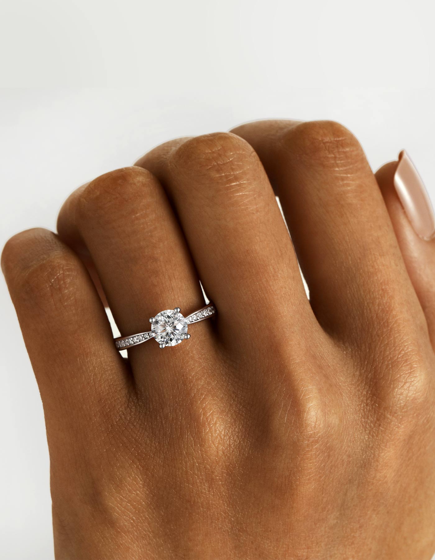 Ahabobo Moissanite Heart Necklace And Promise Ring Set