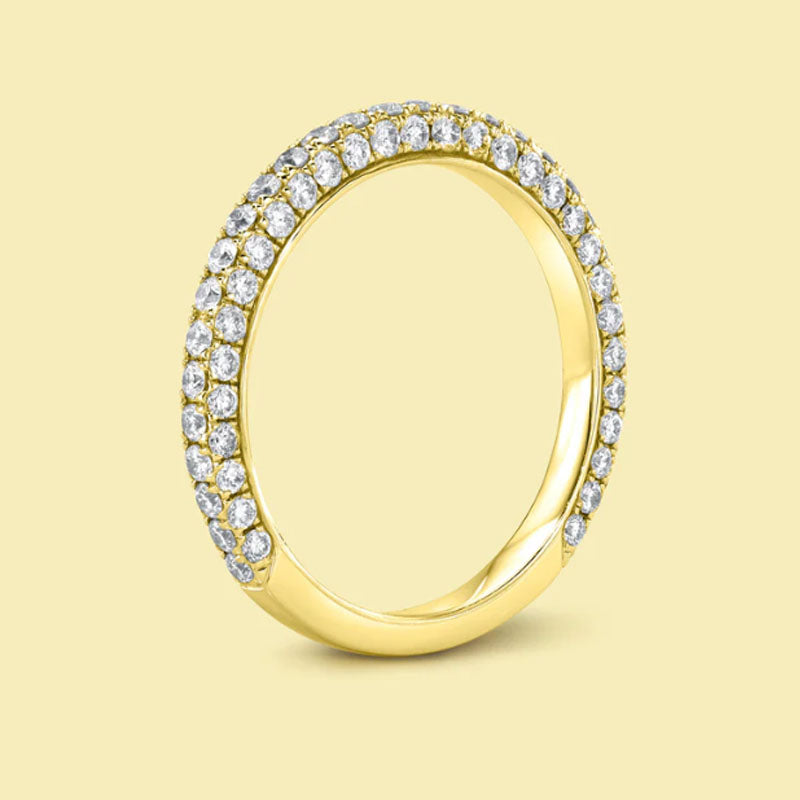 Ahabobo Classic Round Cut Women's Wedding Band