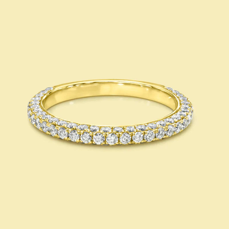 Ahabobo Classic Round Cut Women's Wedding Band
