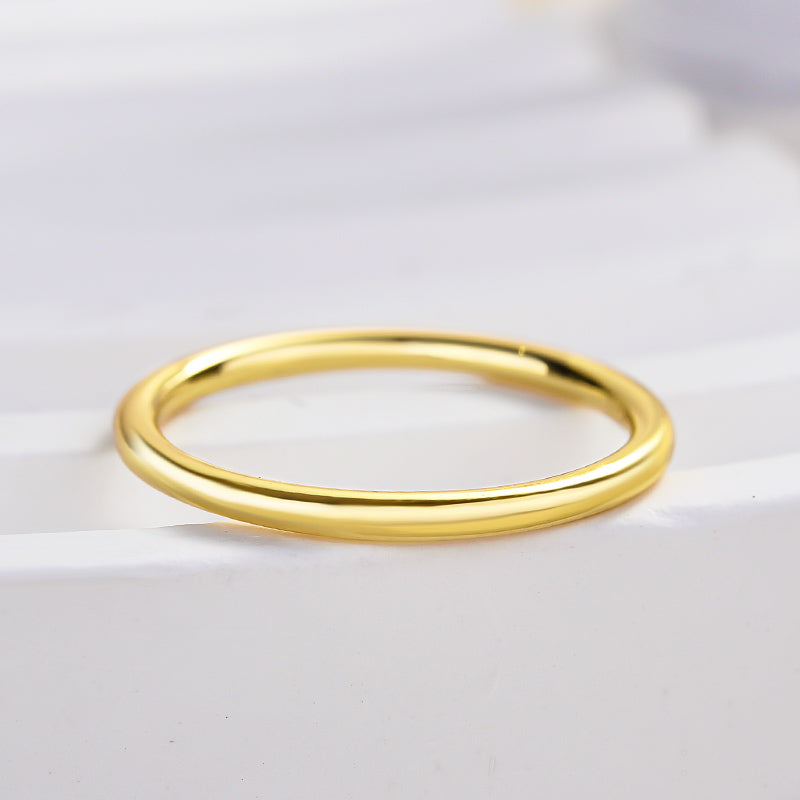 Simple Wedding Band For Women In Sterling Silver