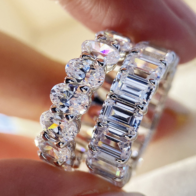 Eternity Sona Simulated Diamond Women's Wedding Band for Gifts