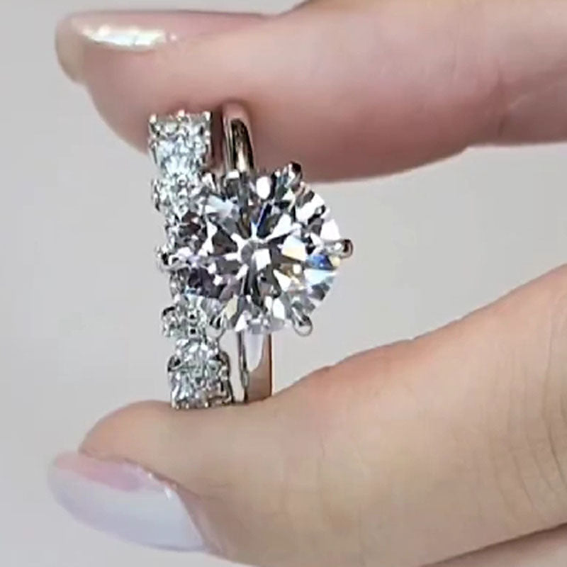 Ahabobo Classic Round Cut Ring Set