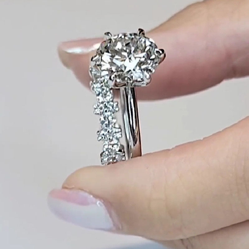 Ahabobo Classic Round Cut Ring Set