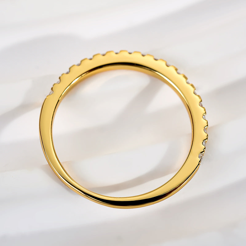 Maxine Moissanite Half Eternity Thin Women's Wedding Band