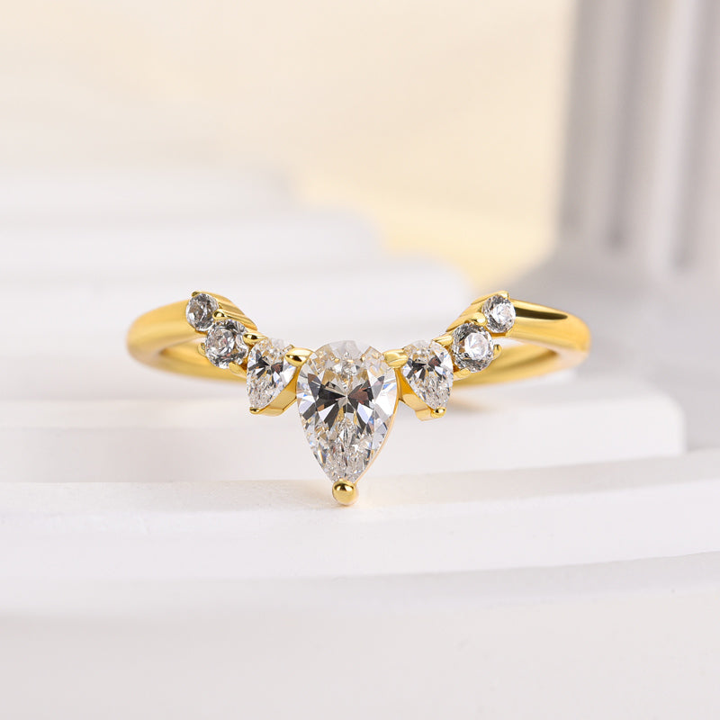 Unique Art Deco Women's Wedding Band In Sterling Silver