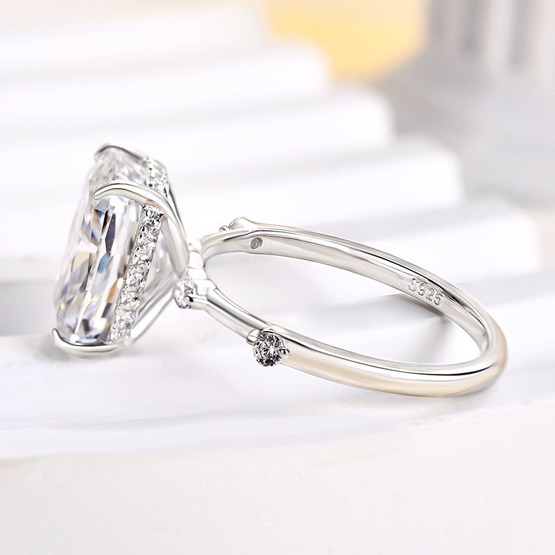 Special 4.5Ct Elongated Cushion Cut Engagement Ring