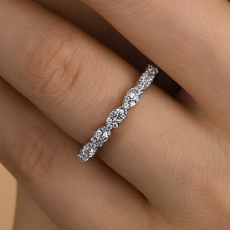 Ahabobo Pear Shape Design Women's Wedding Band