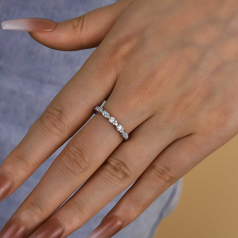 Ahabobo Pear Shape Design Women's Wedding Band