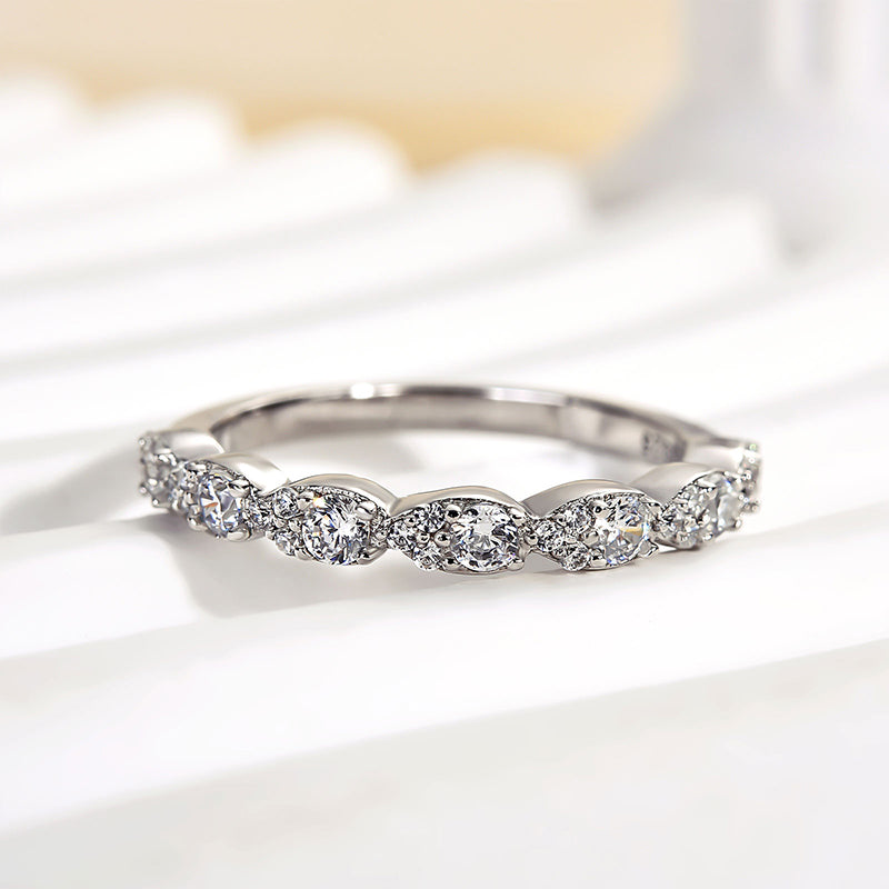 Ahabobo Pear Shape Design Women's Wedding Band