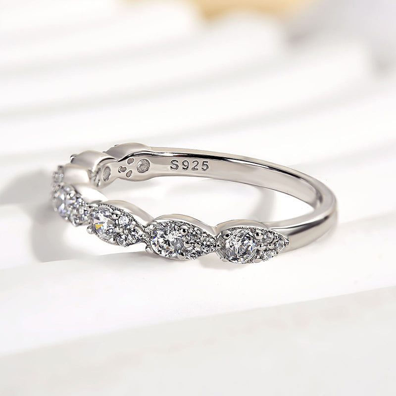 Ahabobo Pear Shape Design Women's Wedding Band