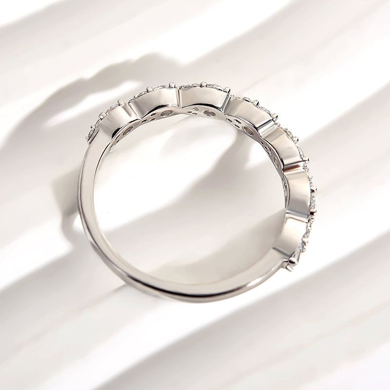 Ahabobo Pear Shape Design Women's Wedding Band