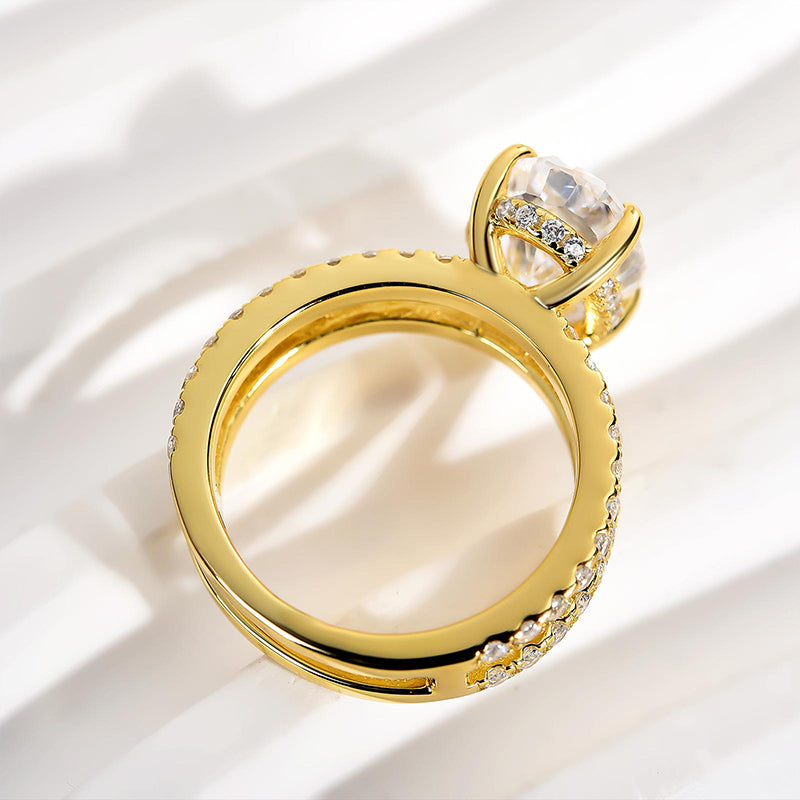 Ahabobo Special Oval Cut Split Shank Design Engagement Ring