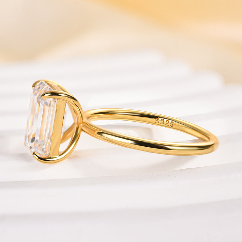 Maxine Moissanite 3.5 Carat Emerald Cut Engagement Ring
