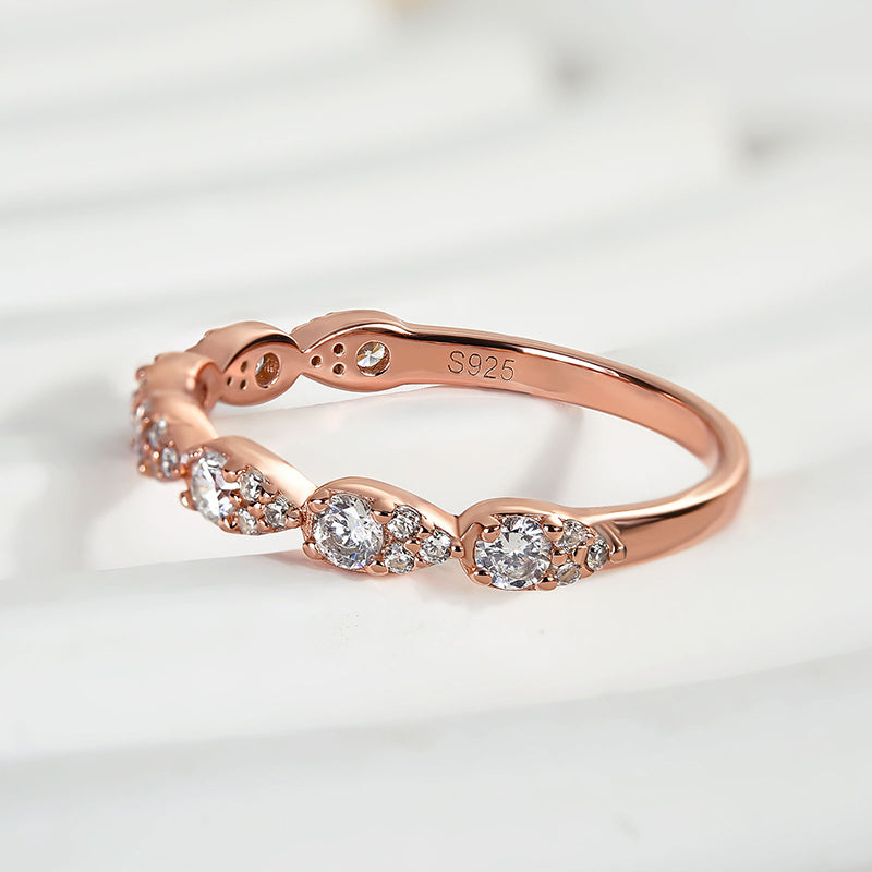 Ahabobo Pear Shape Design Women's Wedding Band