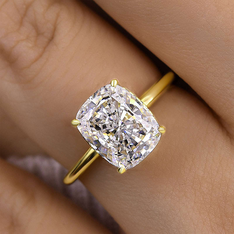 Maxine Excellent 4.0 Ct Cushion Cut Engagement Ring