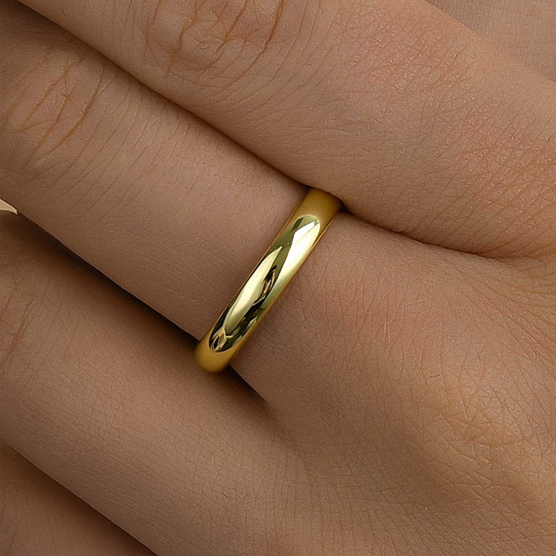 Ahabobo Classic Wedding Band For Women In Sterling Silver