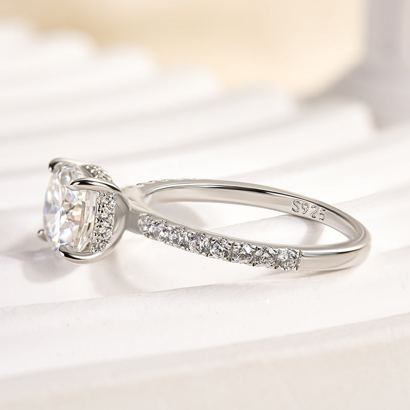 Maxine Moissanite 2.0 Carat Cushion Cut Engagement Ring