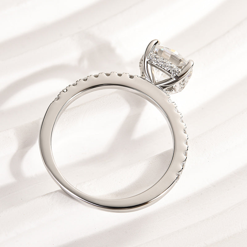 Maxine Moissanite 2.0 Carat Cushion Cut Engagement Ring